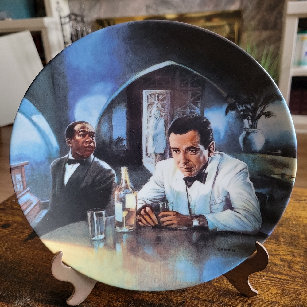 Decorative Plate with Vintage Scene